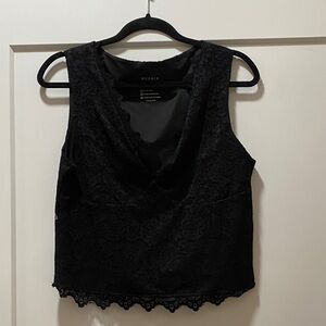 Black lace tank